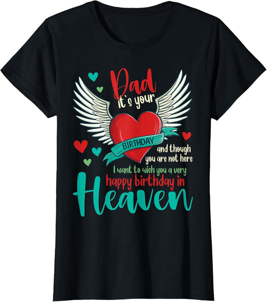Happy Birthday Dad in Heaven Memorial Angel Family Love