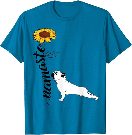 French Bulldog Yoga Frenchie Namaste Sunflower Dog Pilates