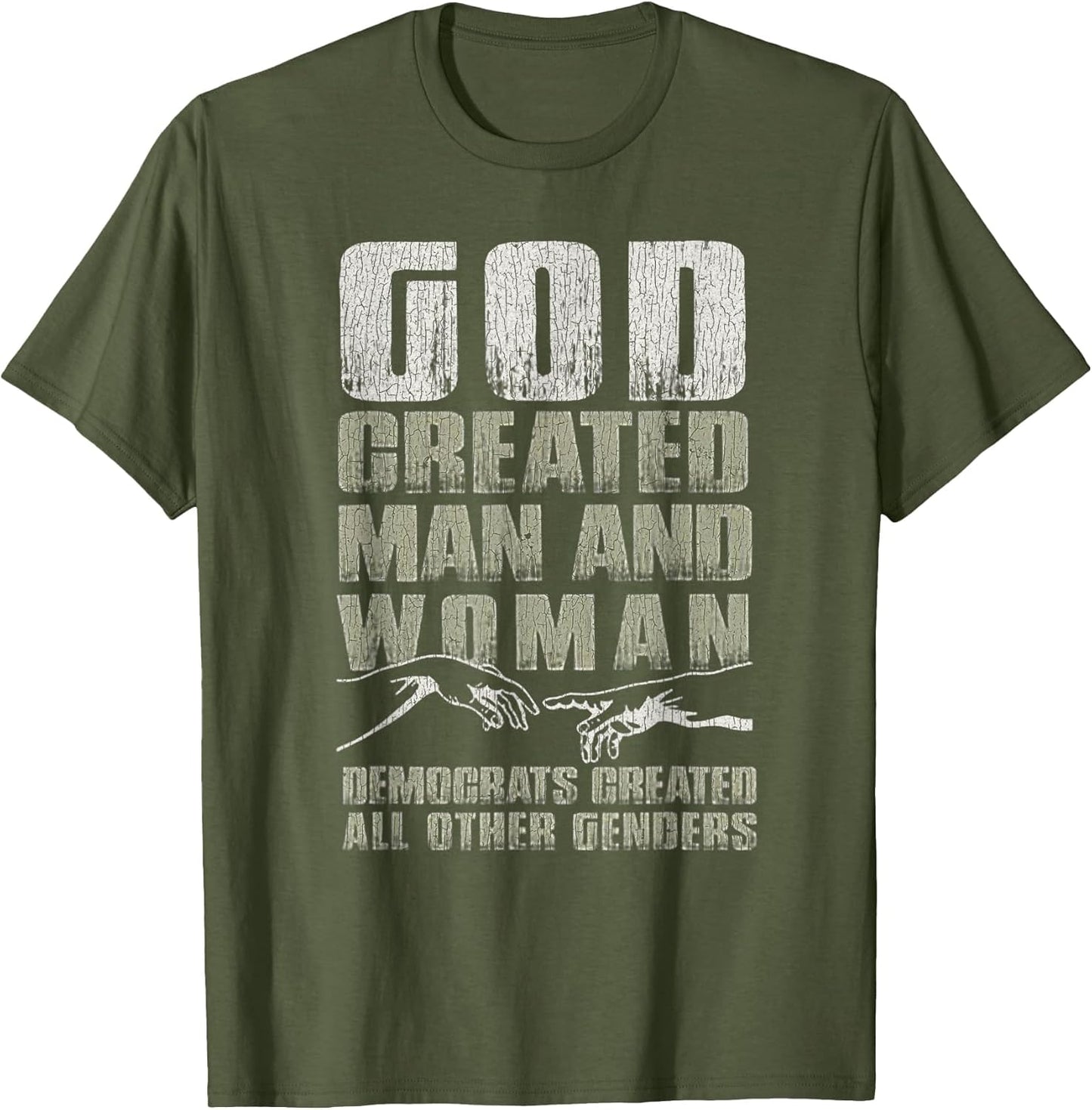 Vintage God Created Man & Woman Democrats Created All Other