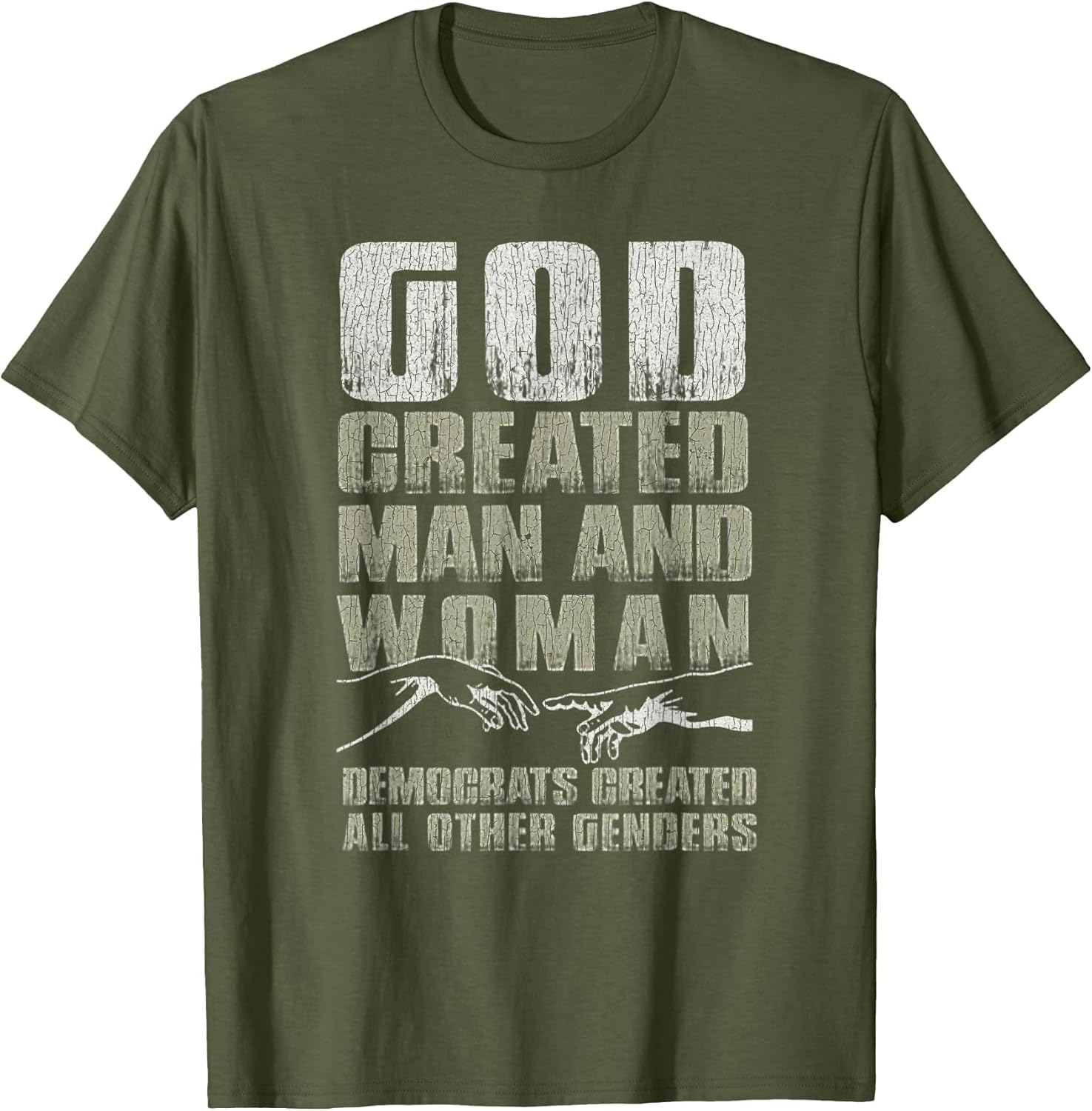 Vintage God Created Man & Woman Democrats Created All Other
