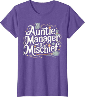 Funny Auntie Manager of Mischief Family Matching Best Aunt
