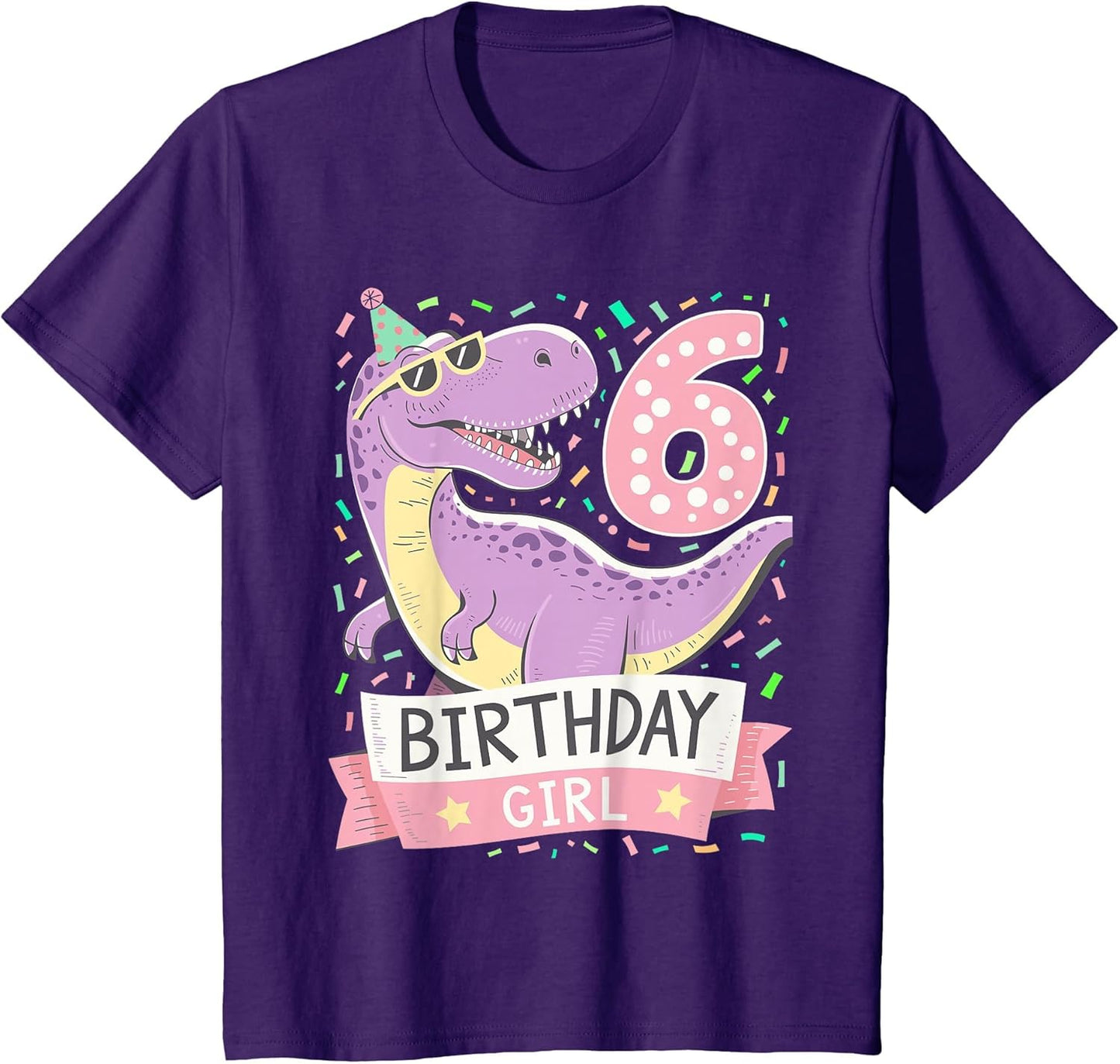 6 Year Old T Rex Dinosaur 6nd Birthday Girl