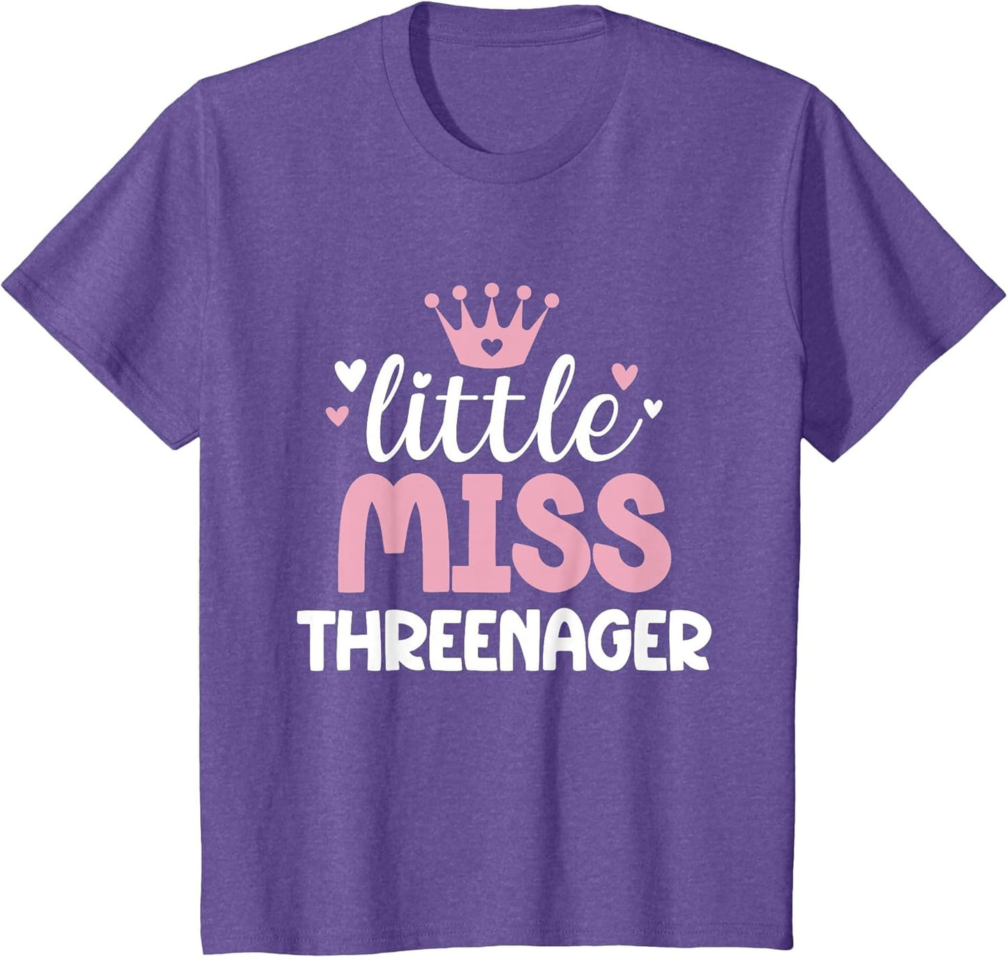 Little Miss Threenager Girl Happy 3rd Birthday Girl Toddler
