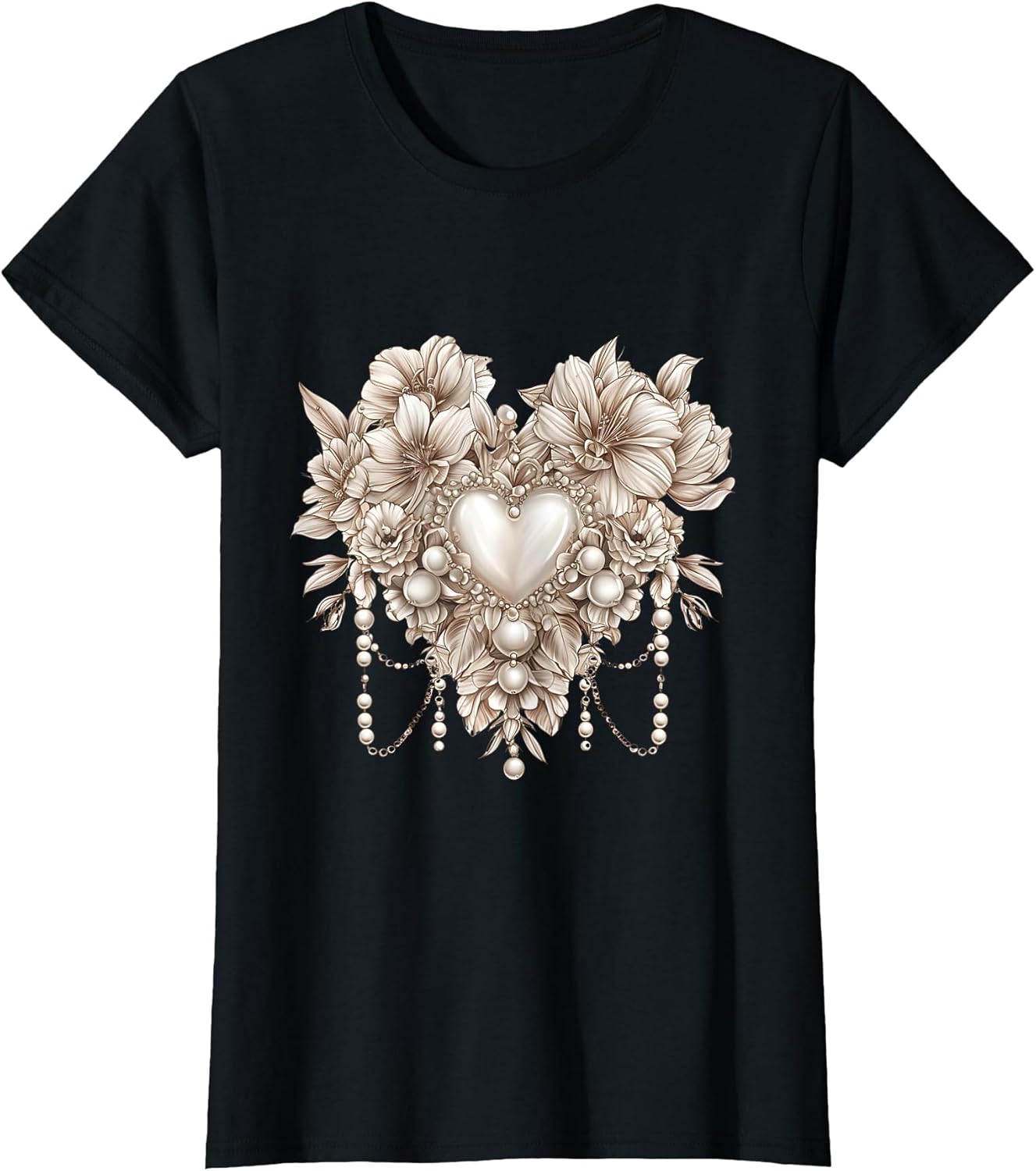 Blooming Love Pearls and Gemstone Jewel Artwork