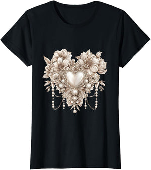 Blooming Love Pearls and Gemstone Jewel Artwork