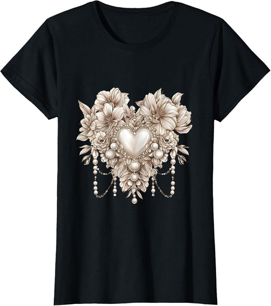 Blooming Love Pearls and Gemstone Jewel Artwork