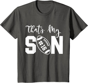 That's My Son Football 16 Jersey Number Vintage Mom Dad