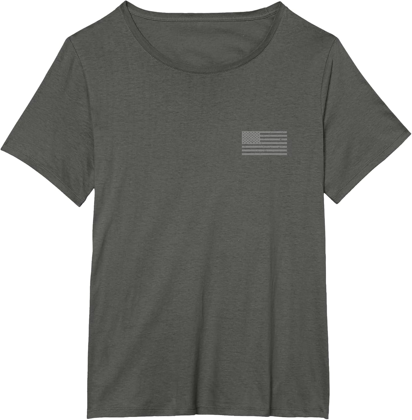 Patriotic Distressed American Flag Left Chest USA
