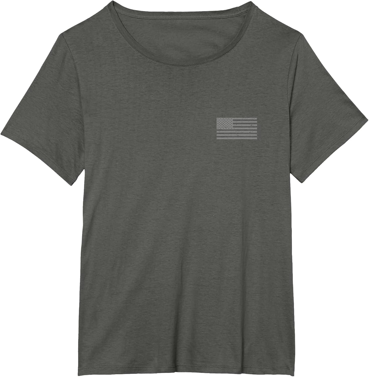 Patriotic Distressed American Flag Left Chest USA