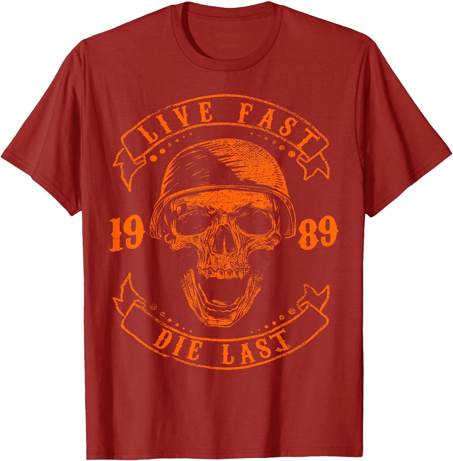 Live Fast Die Last Skull Motorcycle Biker