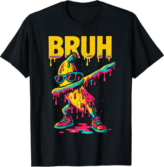 Dabbing Banana Bruh Drip Ice Cream Banana Youth Boys Kids