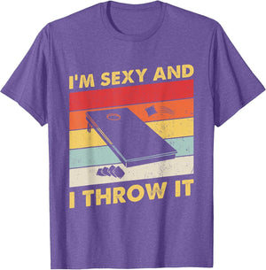 I'm Sexy and I Throw It Retro Sunset Bean Bag