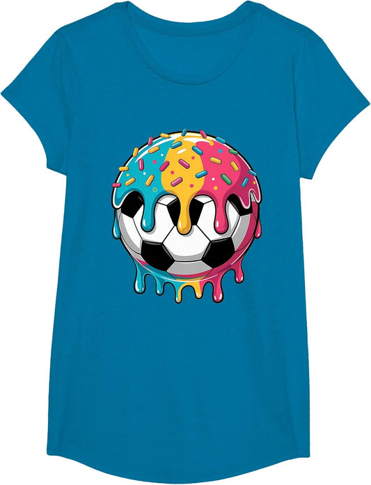 Soccer Shirts Boys Girls Kids Ice Cream Soccer Drip Shirt