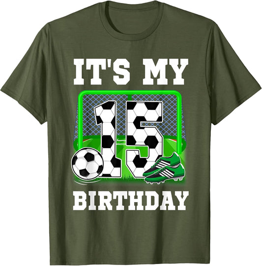 It's My 15th Birthday Soccer Theme 15 Year Old Boy Party