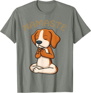 Dog Yoga Shirt Funny Puppy Lovers Yoga Gift Namaste Dogs