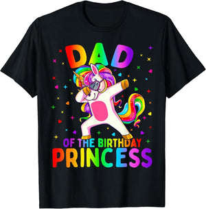 Dad of The Birthday Princess Girl Dabbing Unicorn Father