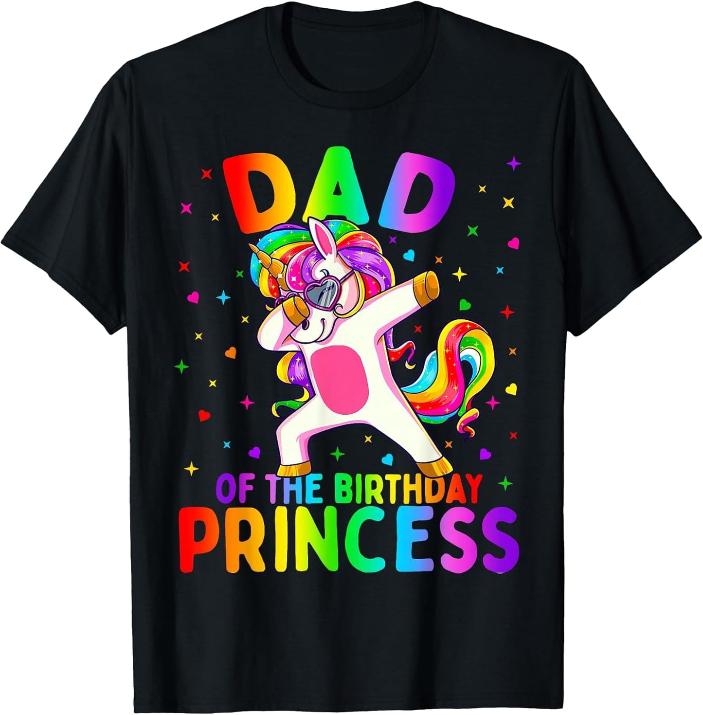 Dad of The Birthday Princess Girl Dabbing Unicorn Father
