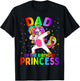 Dad of The Birthday Princess Girl Dabbing Unicorn Father