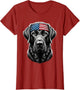 Black Labrador Patriotic Lab 4th of July USA American Flag