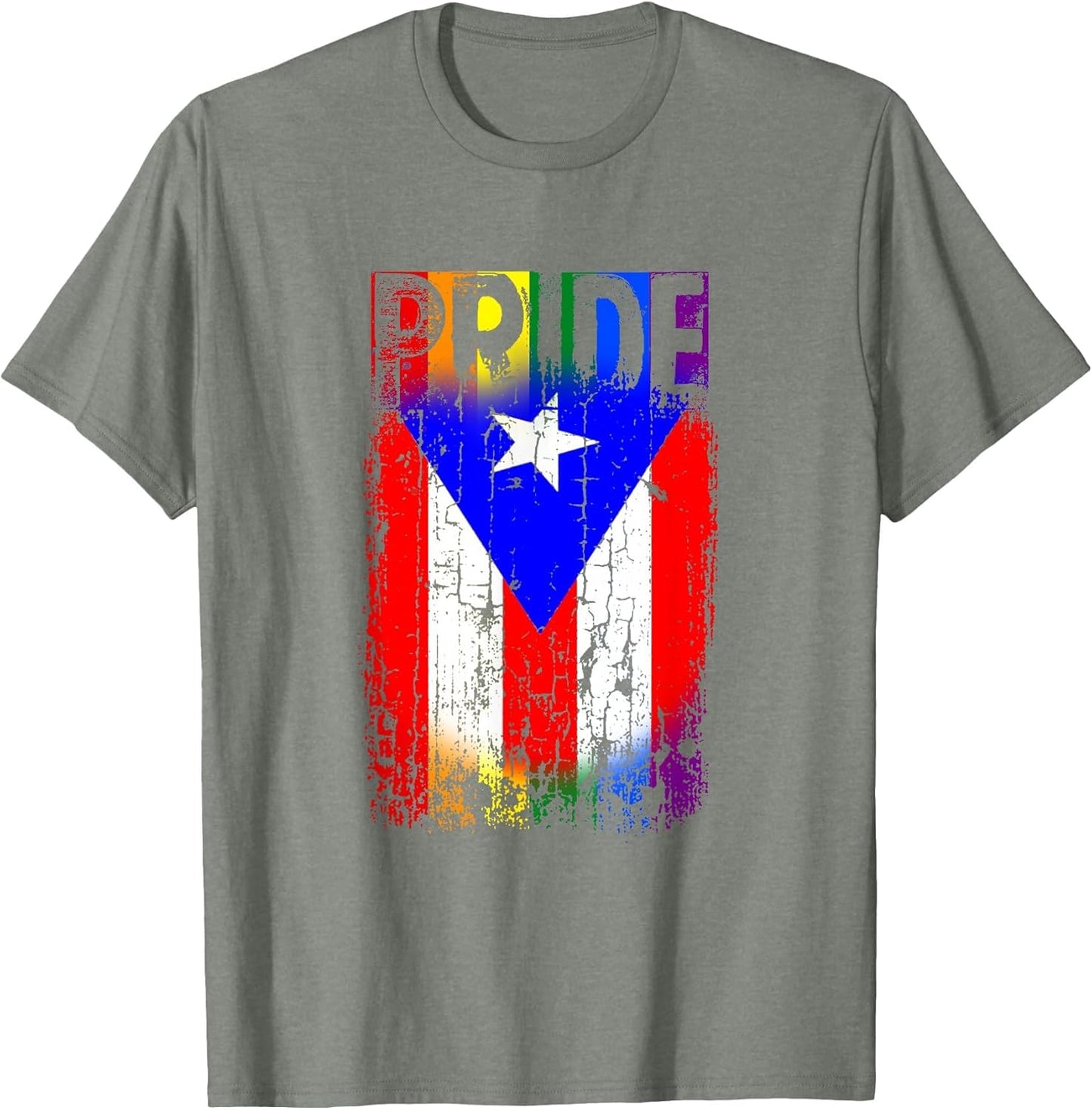 Puerto Rico Rican Gay Pride Flag LGBTQ Boricua Distressed