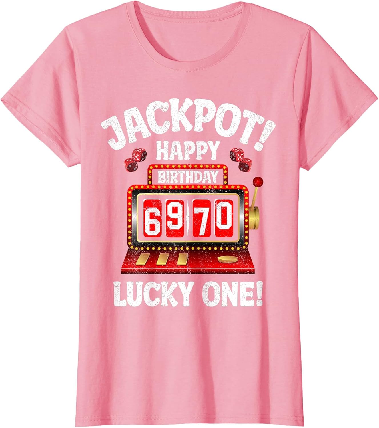 Jackpot Happy 70th Birthday Bday Celebrant Slot Machine