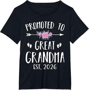 Promoted to Great Grandma Est 2026 New Great Grandmother