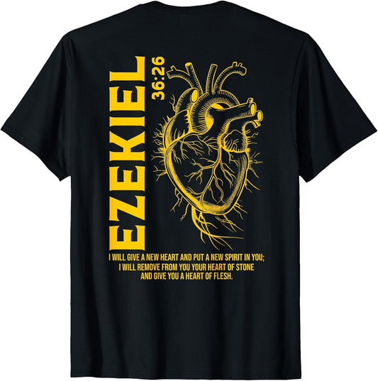 Vintage Ezekiel 36-26 Heart of Flesh Bible Verse Christian