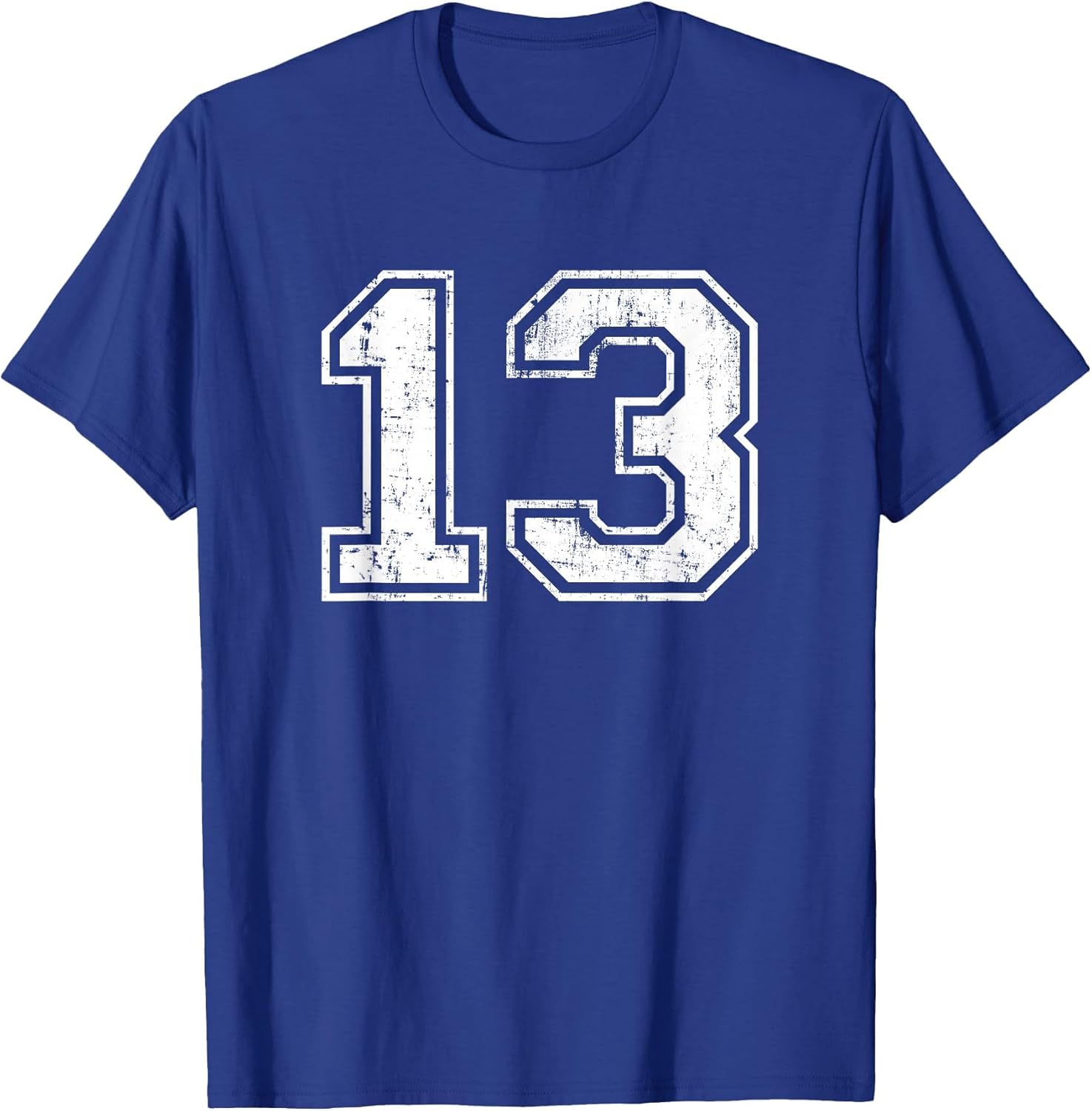 Number 13 Distressed Vintage Thirteen Sport Practice Team