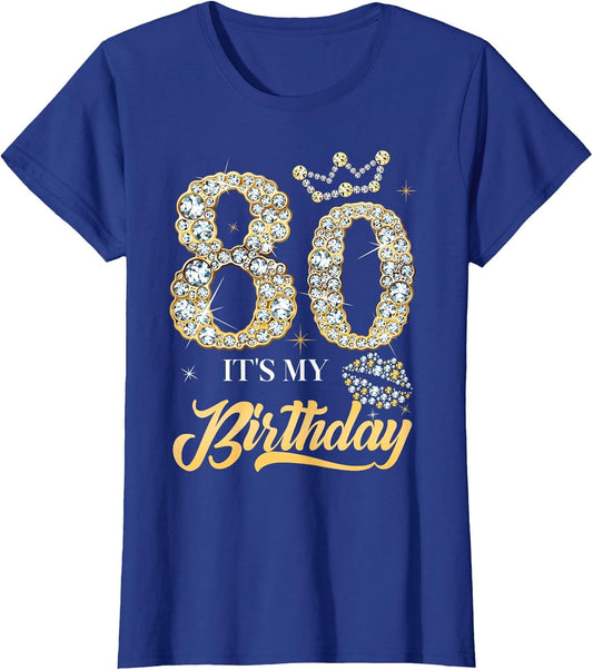 It's My 80th Birthday Diamond Shoes 80 Years Old Women