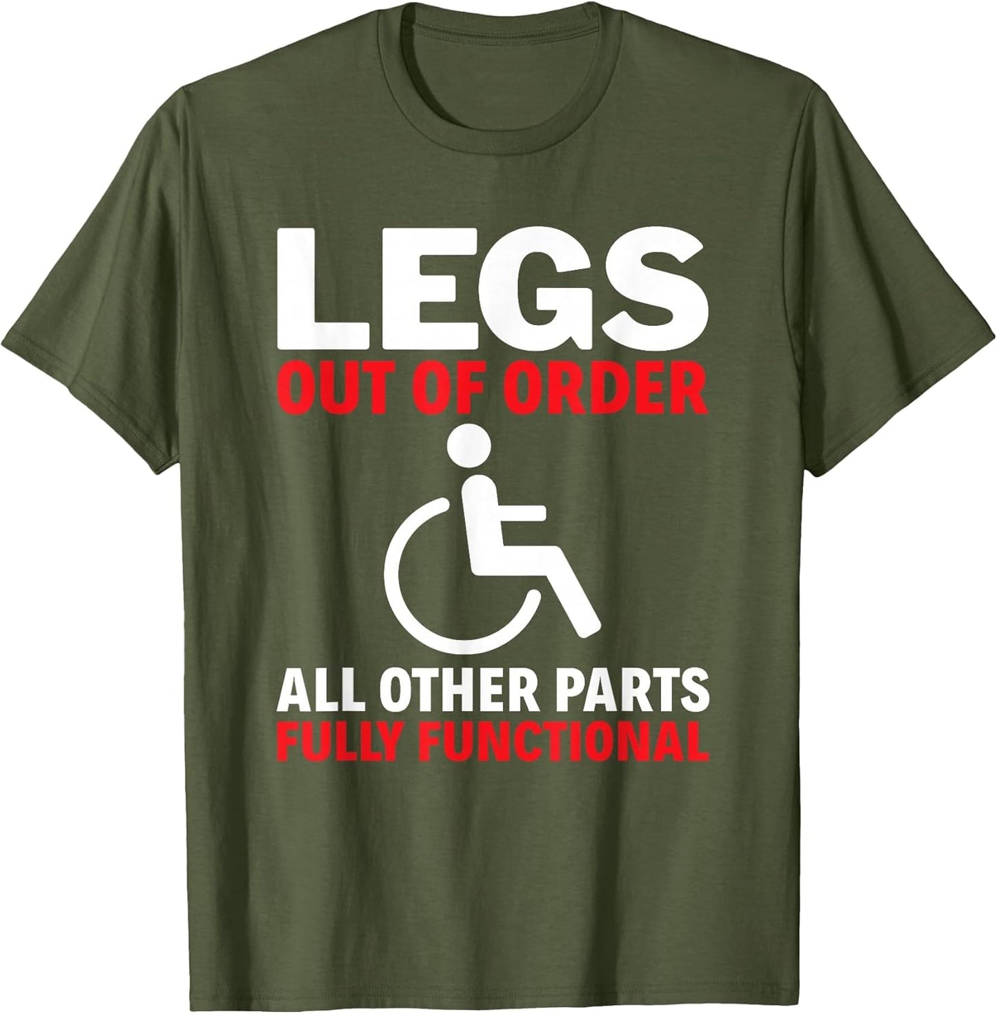 Legs Out of Order Handicapped Amputee PWD Disabled