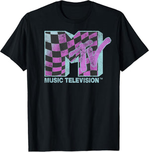 MTV Music Television Checker Wave Logo