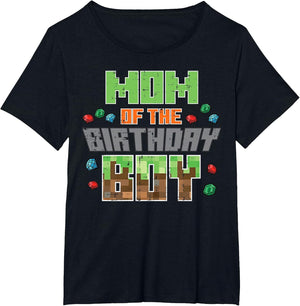 Mom of Birthday Boy Pixel Gaming Bday Party Women