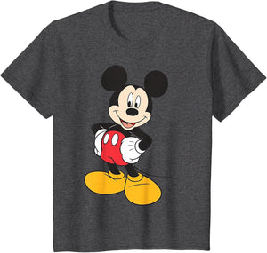 Disney Mickey and Friends Mickey Mouse Classic Pose , Youth, Dark Heather Grey, Small