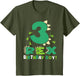 Kids Three Rex 3rd Birthday Third Dinosaur 3 Year Old Bday Boy