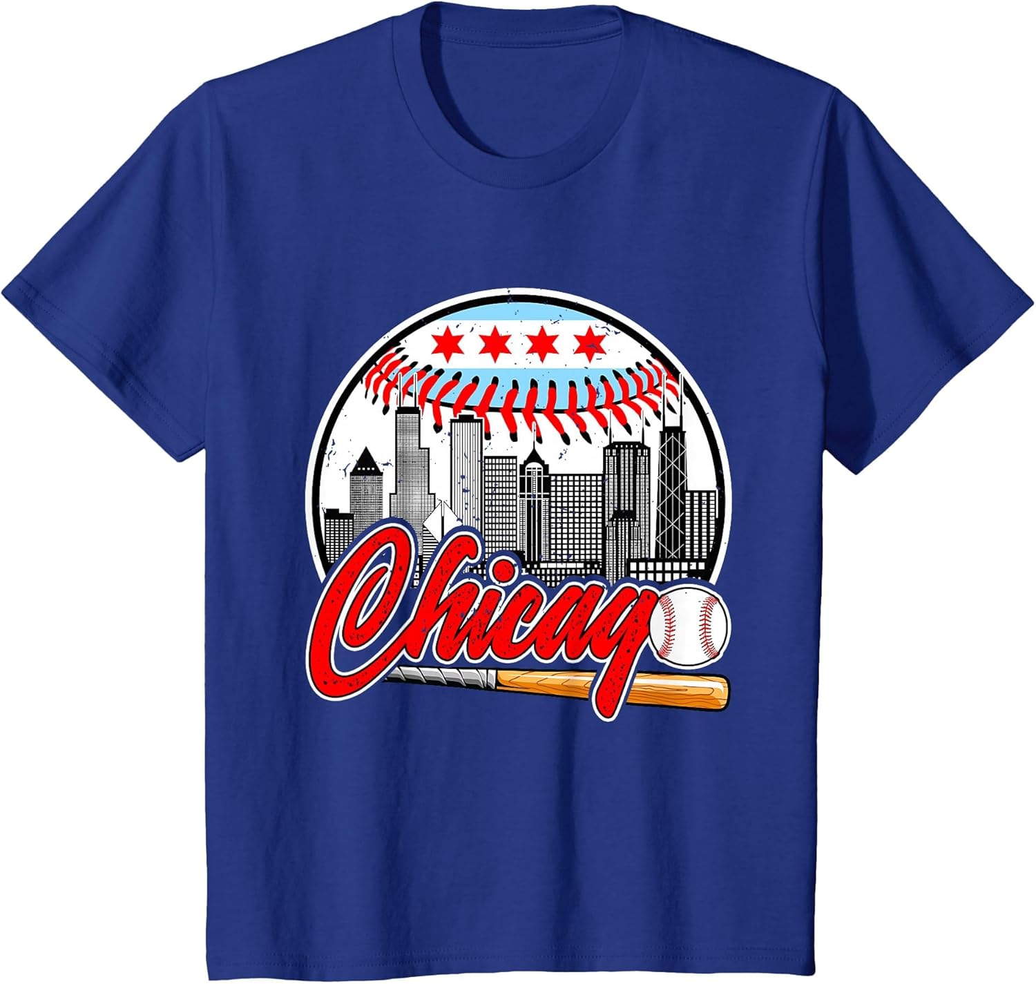 Vintage Chicago Design Funny Baseball Lover Player