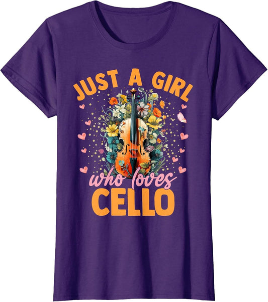 Cello Musical Girls Women Just A Girl Who Loves Cello