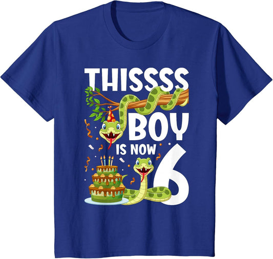 Kids 6th Reptile Birthday 6 Year Old Boy Snake Birthday Party