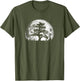 Retro Full Moon and Minimalist Pine Tree Vintage Graphic