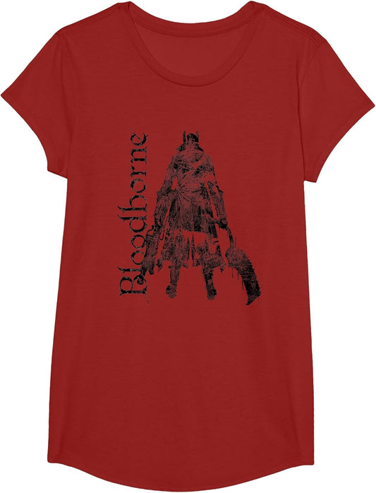 Bloodbourne Hunter Silhouette with Logo Dark Video Game