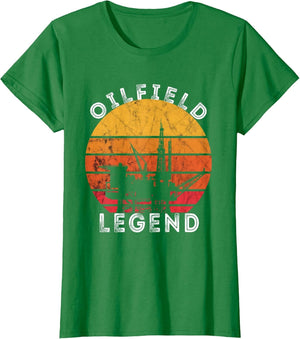 Oil Rig Retro Sunset Oilfield Legend Worker Oildriller Man