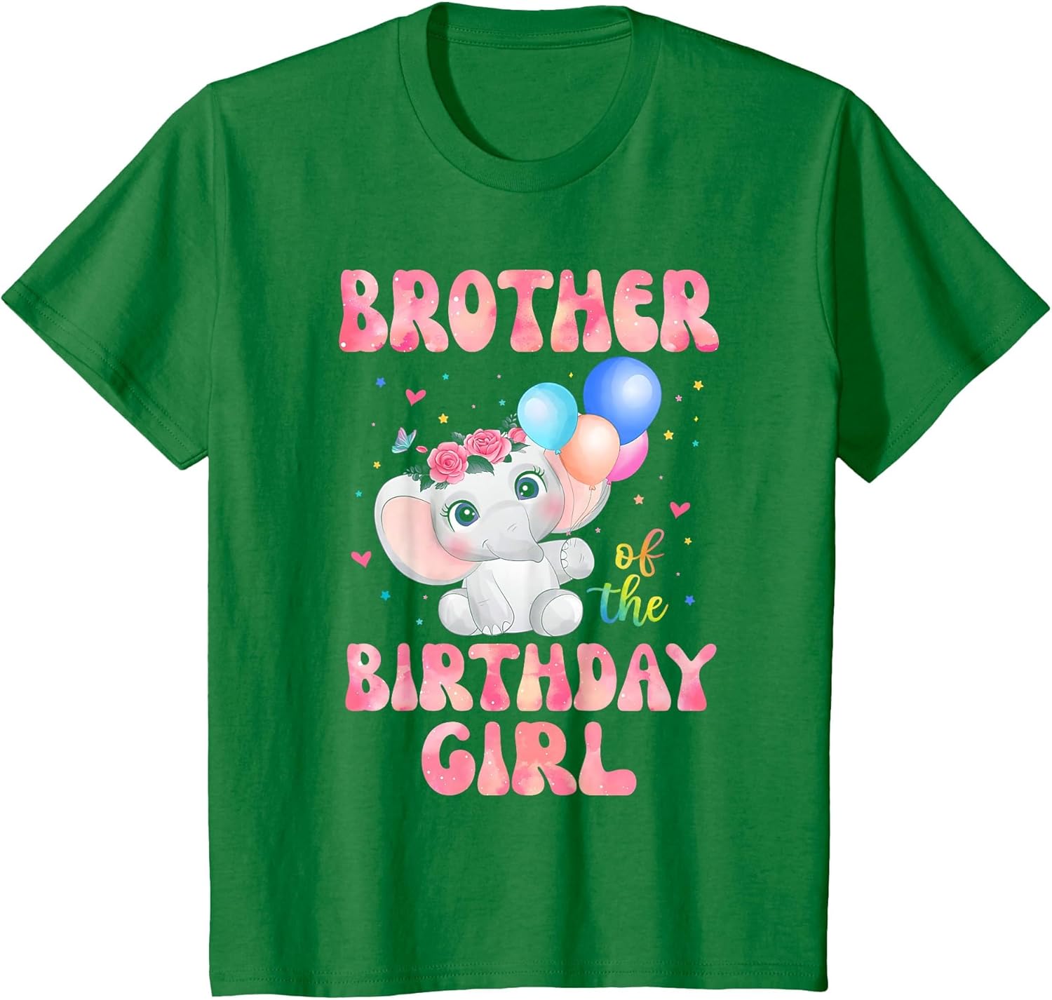 Brother of The Birthday Girl Shirt Elephant Brother 1st