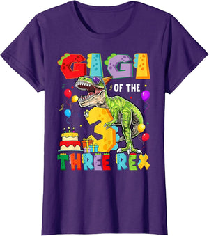 Gigi of The Three Rex 3Rd Birthday Boy Dinosaur T-Rex