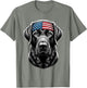 Black Labrador Patriotic Lab 4th of July USA American Flag