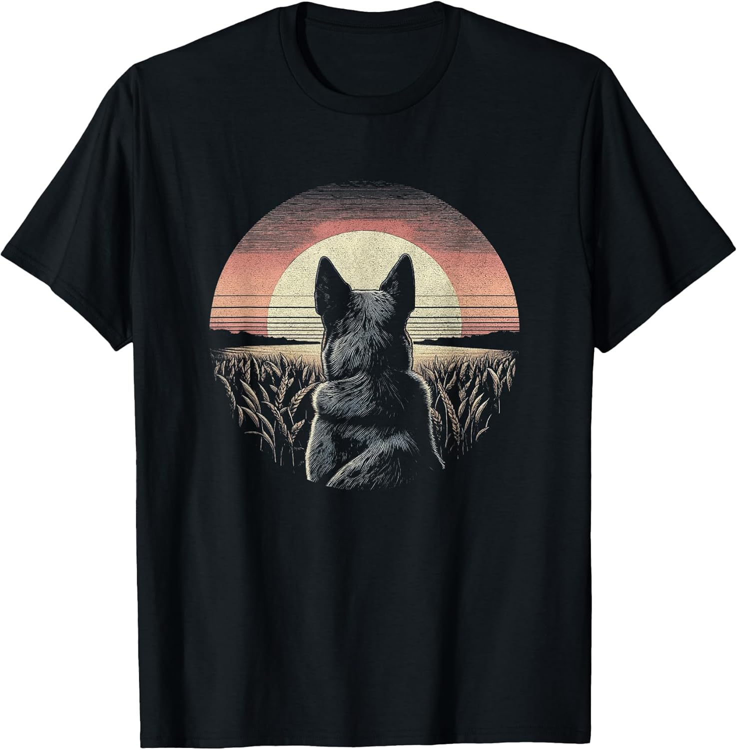 Vintage Australian Cattle Dog Blue Heeler Graphic Art Design
