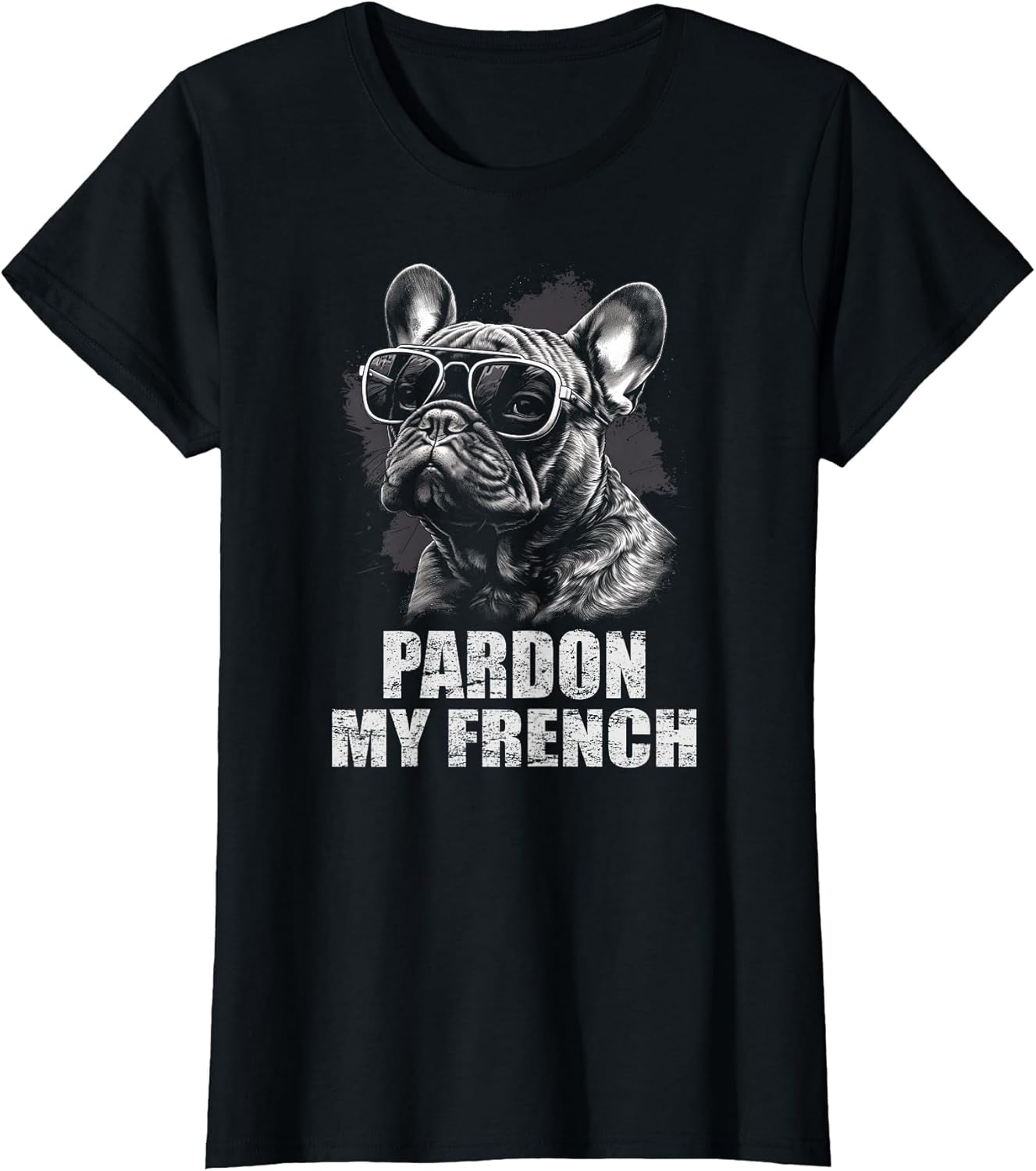 French Bulldog Funny Art with Pardon My French Design