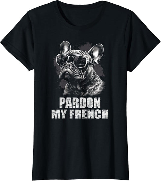 French Bulldog Funny Art with Pardon My French Design