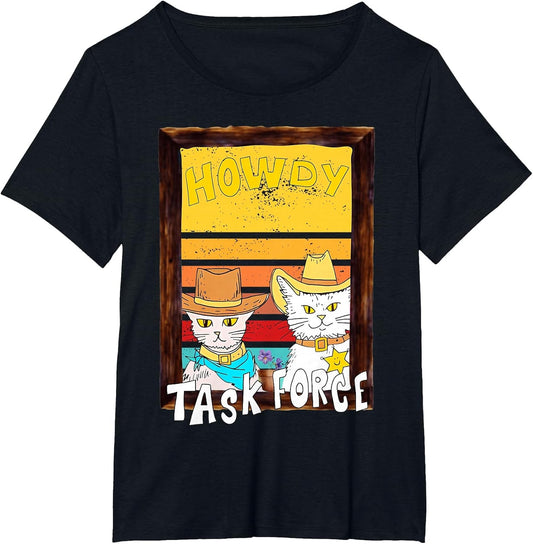 Howdy Merch. Howdy Task Force Funny Design. Funny cat