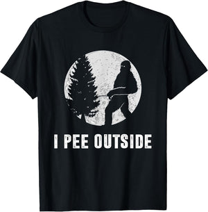 I Pee Outside Adult Humor Funny Sasquatch Bigfoot Camping