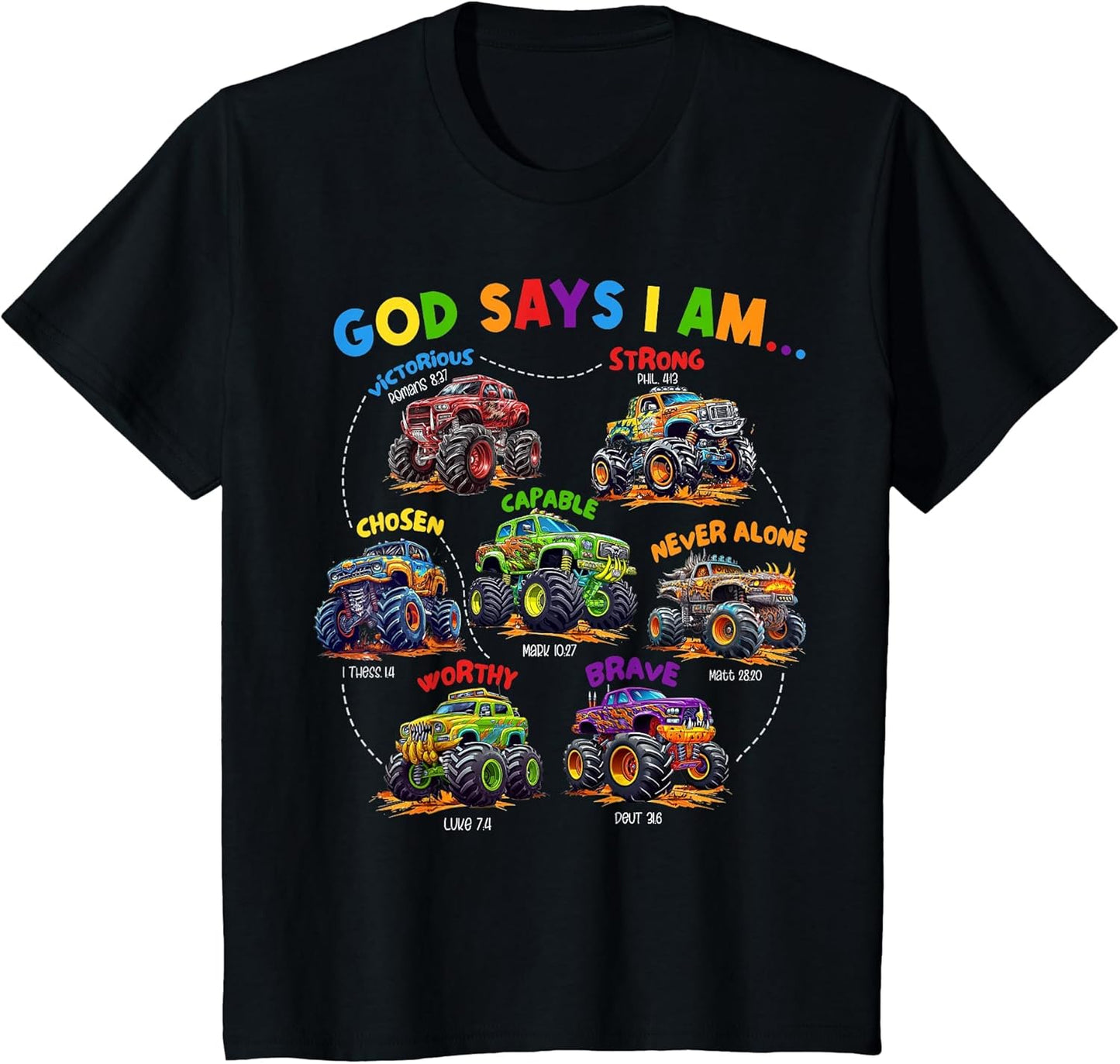 God Says I Am Monster Truck Bible Verse Religious Christian