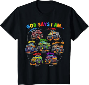 God Says I Am Monster Truck Bible Verse Religious Christian